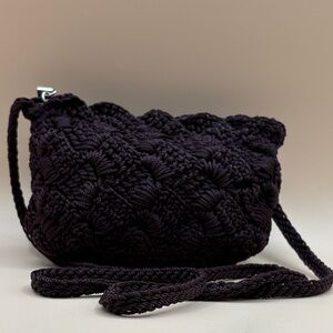 The Sak Deep Plum Crocheted Mini Bag